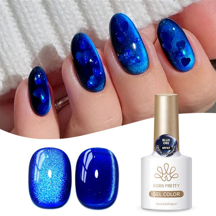 BORN PRETTY 10ml Pink Water Light Cat Magnetic Gel Polish Spaking Glitter UV LED Soak Off Gel Varnish Crystal DIY Manicure