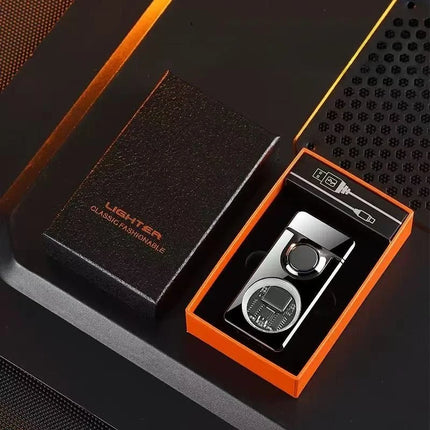 2025 Voice Controlled Ignition Gas Lighter 4 Ignition Methods Battery Display Open Fire Switching Jet Fire USB Electric Lighters
