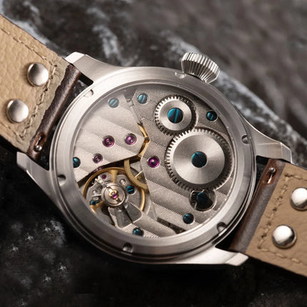 Hruodland 2026 new retro pilot 43MM men's manual mechanical watch ST3620 sapphire waterproof 10Bar BGW-9 reloj hombre