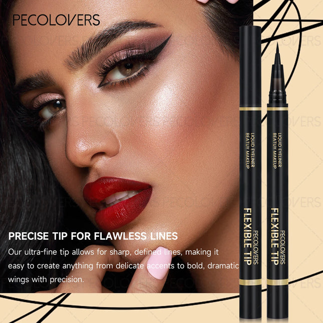 Black Eyeliner, Liquid Eyeliner, Very Fine, Quick Drying, Suitable for Beginners, Waterproof and Long-lasting, Eye Makeup