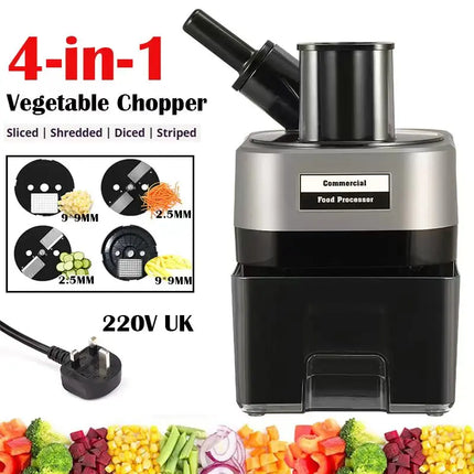 New Commercial Double Spout Vegetable Cutter 4 in 1 Multifunctional Dicing Shredding Slicing Cutting Strips Vegetables