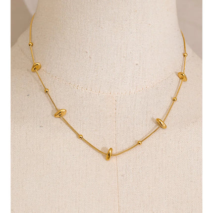 Yhpup Gift New Style Stainless Steel Exquisite Chain Necklace Bracelet Bangle Set Gold & Platinum Plated Stylish Unique Jewelry