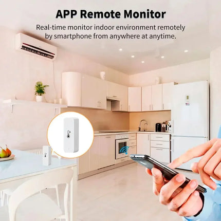 Powered by Tuya Thermometer Zigbee 3.0/Wifi Smart Temperature Humidity Sensor APP Smart Home Security Work With Google Home