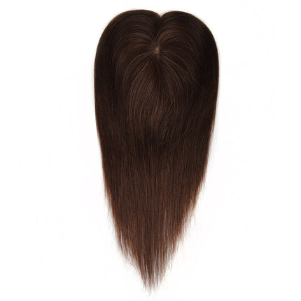 100% Remy Human Hair Natural Hair Topper HairPieces for Women Silk Base 3Clip in Toppers Hair Swiss Lace Hair Topper Breathable