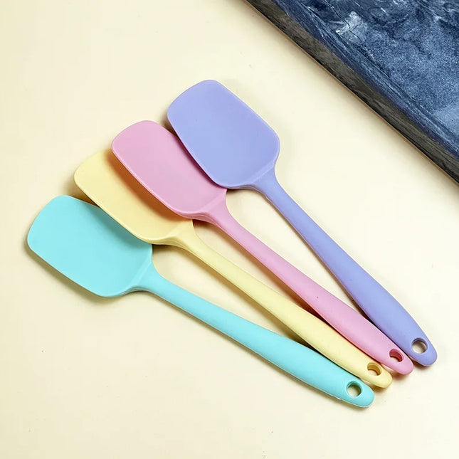 Food Grade Silicone Spatula Heat Resistant Non-Stick Kitchen Scraper for Baking Cake Cream Mixing Cooking Utensil