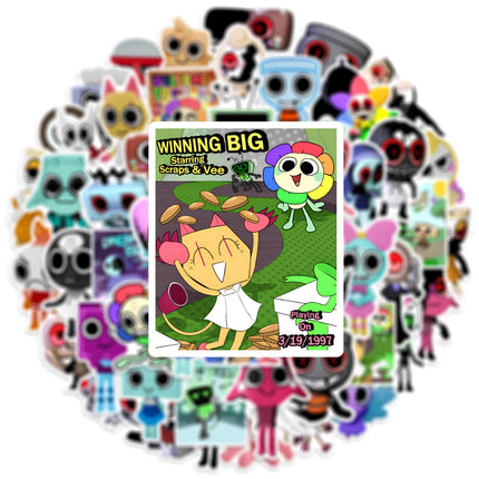 50PCS Dandys World Stickers Decals For Phone Laptop Suitcase Notebook Skateboard Waterproof Stickers