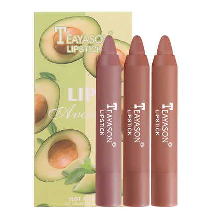 Matte Lipstick Set 3pcs Waterproof Long Lasting Velvet Nude Red Tint Natural Makeup Cosmetic Beauty Sexy Pen