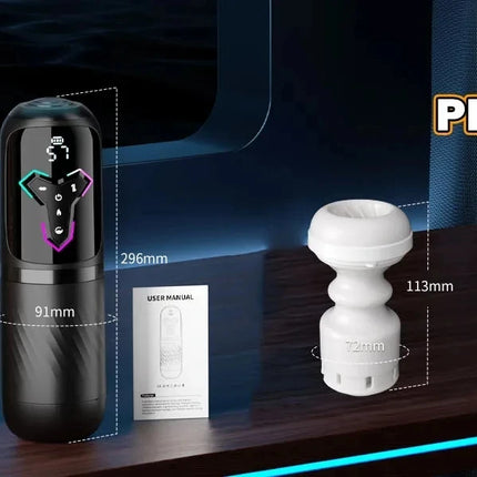 5 IN 1 Automatic Telescopic Male Masturbator Penis Pump Heated Sucking Vibrating Sex Machines With LCD Display Sex Toys for Men