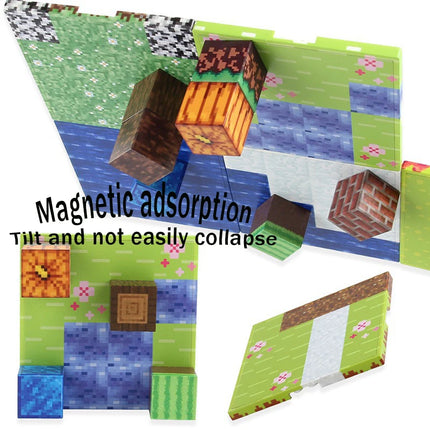 New Magnetic Tiles Building Blocks Set with Base Plates, Educational Puzzle Toys for Kids, Variety Shapes STEM Toys for children