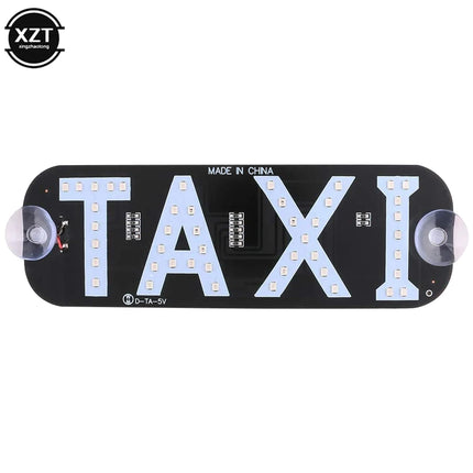 12V LED Car Taxi Indicator Windshield Lamp Taxi  Light License Plate Lamp Energy-saving Long-life Lamp USB Cable with Switch
