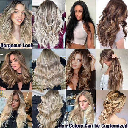 Double Weft Russian Remy Real Human Hair Weave Weft Extensions Full Head 100g Machine Weft 100% Thick Bundle Ombre BrazilianHair
