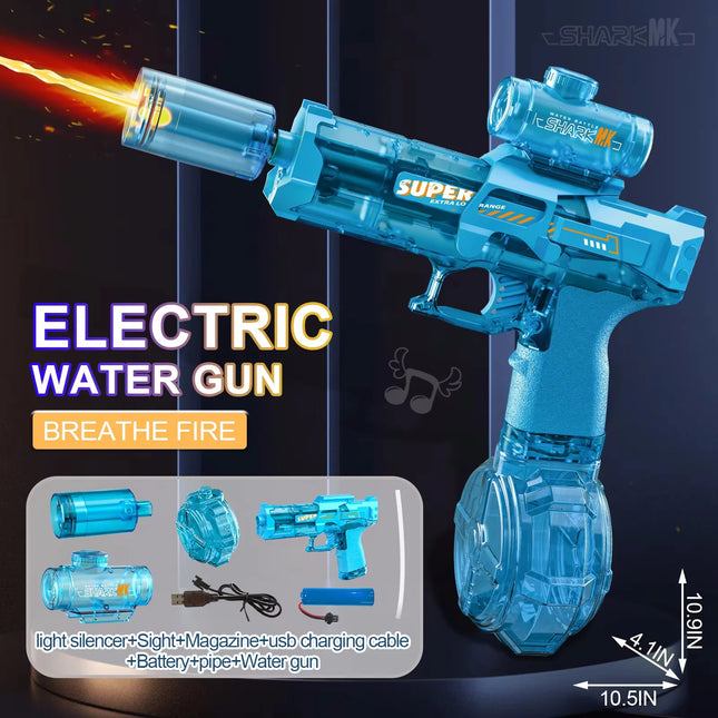 MK3 Simulation Shooting Flames Electric Water Gun Self Absorbent Water Automatic Continuous Water Guns Kids Summer Outdoor Toys