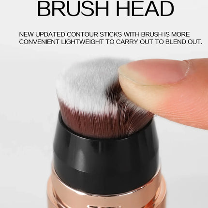 HANDAIYAN Double Head Highlighter Stick Natural Waterproof Silky Smooth Stereoscopic Nose Shadow Concealer Makeup
