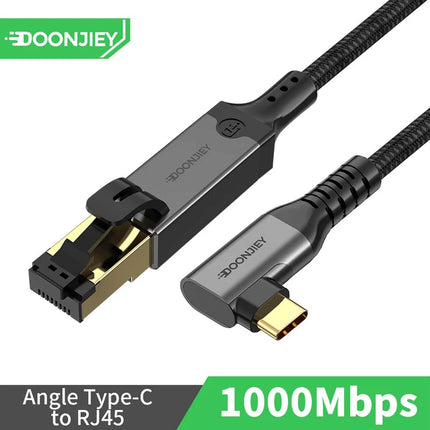 USB C to Ethernet Cable 1000Mbps 2 in 1 USB/Type-C to RJ45 Gigabit LAN High Speed Network Converter for  Laptop PC Mobile Phone