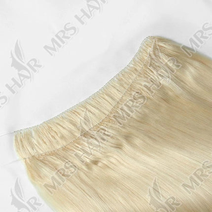 Invisible Feather Hair Bundles Extensions Natural Fish Line Human Hair Non-Remy Invisible Micro rings Hair Weft 100 strands