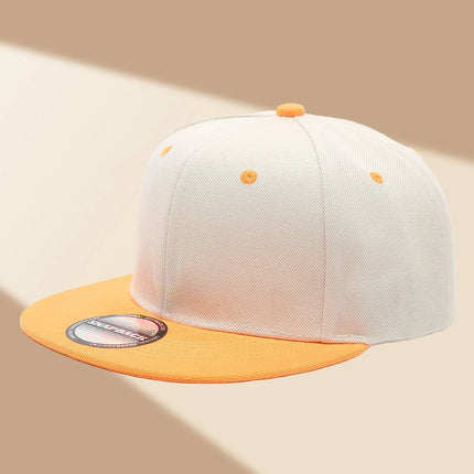 Custom Hat Unisex Hip hop Flat Trucker Hats Women Men Dance Caps Solid Color Adjustable Flat Bill Adult Snapback Hat with Logo