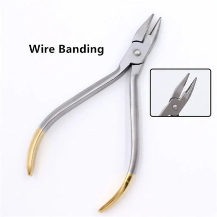 Dental Orthodontic Instruments Lingual Wire NiTi Cinch Back Plier Needle Holder End Cutting Pliers for Braces Adjustment Repair