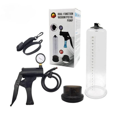 Penis Enhancement Pump Dual Water Air Function Cock Extender Enlarger Hercules Cup with Watch Pressure Gauge Sex Toy Man