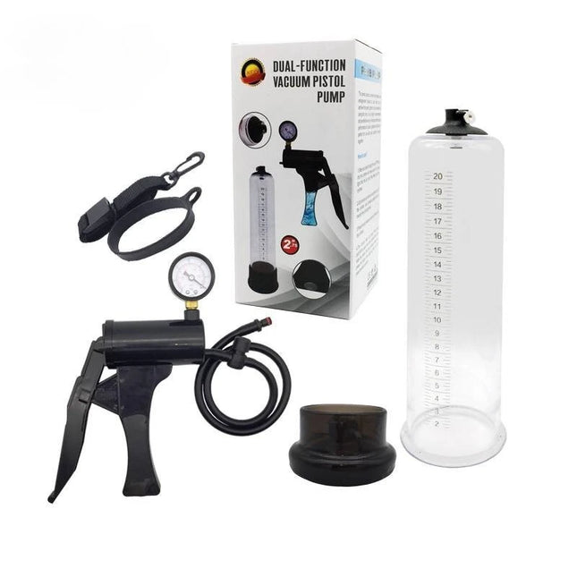 Penis Enhancement Pump Dual Water Air Function Cock Extender Enlarger Hercules Cup with Watch Pressure Gauge Sex Toy Man