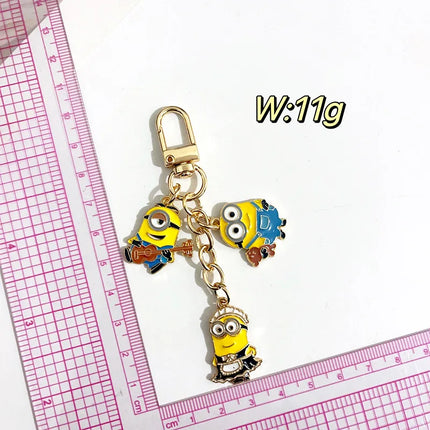 Minions Keychain Earphone Case Pendant Keyring U Disk Charm Car Key Accessories Couples Pendants, Decorations Gift for Friends