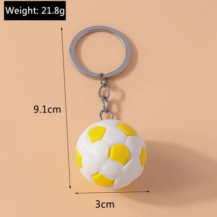 Fashion Mini 3D Soccer Football Keychain Sport Ball Key Ring for Men Women Car Key Holder Handbag Pendant  Jewelry Gift
