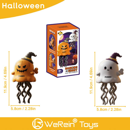 Dancing Ghost&Dancing Pumpkin Kids Clockwork Pet Toys Cartoon Interactive Baby Crawling Toys Dance Toys Halloween Christmas Gift