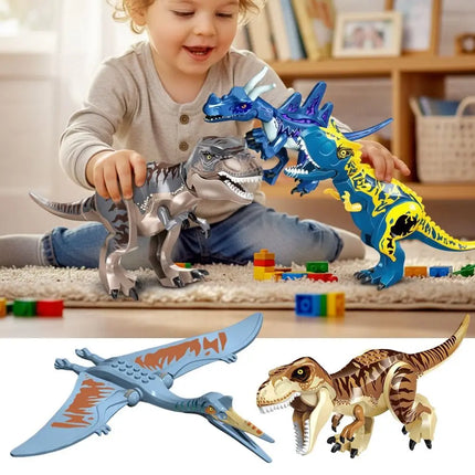 Mini Size Jurassic Dinosaur Building Brick Building Blocks Educational Design Mini T-Rex Building Toy Assemble Model