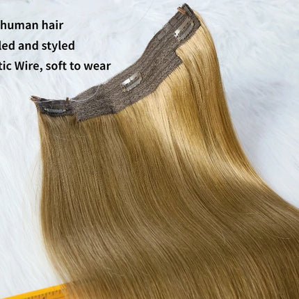 Human Hair One Piece Fish Line Extensions 12-26 inch #27 For An Affordable Luxury Hair Item