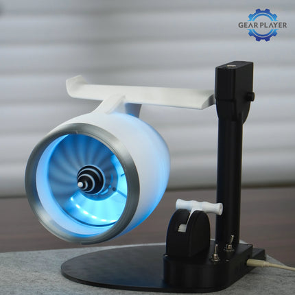 Turbojet Fan Style Single Head Mist Humidifier Blowing Feature RGB Lighting Effects for Bedroom Living Room Office Desk Air Humi