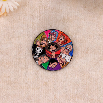 Japanese Anime Enamel Pin Lapel Pins for Backpacks Brooches for Women Rotatable Badge Cosplay Accessories Friends Gift Toys