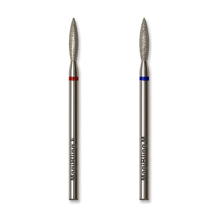 MagiBling Diamond Nail Drill Bits for Efile Buffer Manicure Left Right Rotary Cuticle Nail Corner Polish DIY Nails Tools 3/32"
