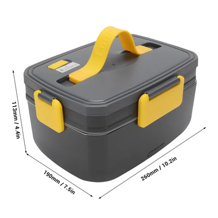 Electric Lunch Box 3L Stainless Steel Portable Food Warmer Rice Cooker For Travel Office Car Home
