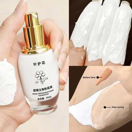 45ML Pure White Liquid Foundation Goth White Foundation Cream Concealer Cosplay Clown Halloween Face Body Paint Zombie Make-Up