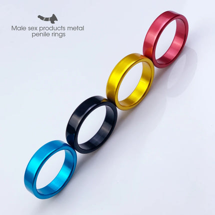 Metal penis ring dick hardness exercise cock ring Delay Ejaculation Male Scrotum Testis Restraints scrotum bondage male sex toys