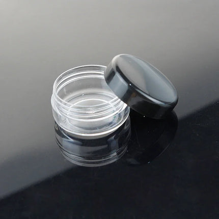 70/105pcs 3ml Empty Plastic Cosmetic Makeup Jar Pots 3g Transparent Sample Bottles Eyeshadow Cream Lip Balm Container with Cap