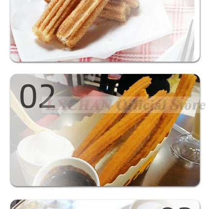 LX 2/3L Small Spanish Churros Maker With 5 Nozzles Mold Churro Machine Churro Extruder Churro Press