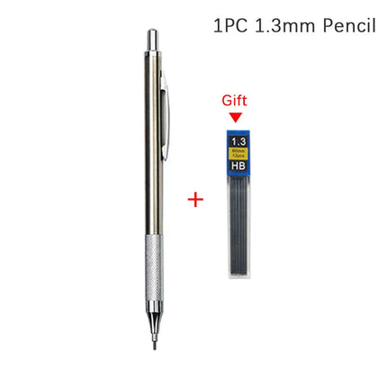 0.3 0.5 0.7 0.9 1.3 2.0 3.0mm Mechanical Pencil Full Metal Art Drawing Painting Automatic Pencil with Leads Office School Supply