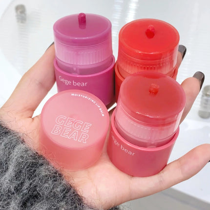 Gege Bear Hydrating Tinted Lip Essence — Moisturizing Water-Gloss Finish, Korean-Style Youthful and Flawless Look Lip Balm