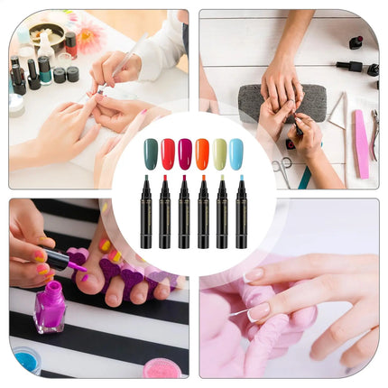 Gel Nail Polishs Pen Nail Polishs Markers Pen Base Top Coat Gel Pen Semi Permanent UV/Led Lamp Varnish Hybrid Color Nail Polishs
