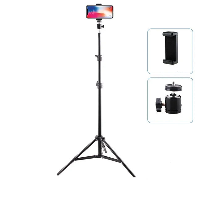 Mobile Phone Live Support Photo Rripod Uulti-functional Video Recording Selfie Landing Tripod 1.6M 63 Inch For iPhone 15 Por Max
