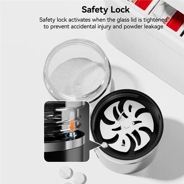 【TODAY ONLY】Portable Cordless Electric Pill Crusher - Fine Powder Grinding Function - Easy To Carry For Travel