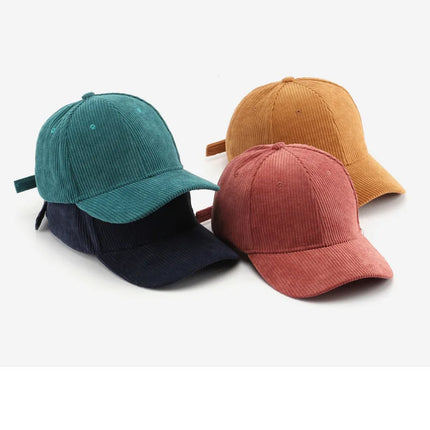 SLECKTON Custom Baseball Cap for Women and Men Fashion Design Brand LOGO Letter Embroidery Hats Corduroy Hats Unisex Wholesale
