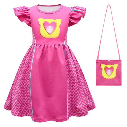 Children Dresses Cosplay SuperKitties Dress for Girls Super Kitties Costume Sparks Girls A-Line Dress Party Gift Ginny Clothing