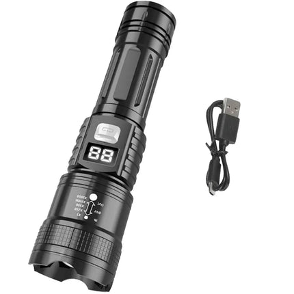 100000LM High Strong Power Led Flashlights Ultra Bright Tactical Flash Light Rechargeable Camping Fishing Defensa Zoom Lantern