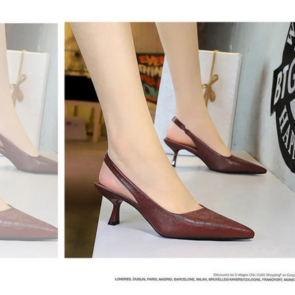 Banquet High Heels For Women Simple Slim Heels With Empty Pointed Toe Shoes With Tripping Temperament Fashionable Women's Shoes