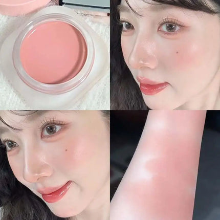 Monochrome Powder Blusher Cream Brightening Whitening Purple Lip and Cheek Dual-use Matte Natural Blush Tint Palette