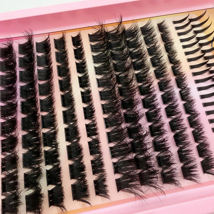 12 Rows Mixed 2 Spikes & 10 Volume 3D Faux Mink Lash Clusters DIY Extensions Kit for Eyelash Enhancements