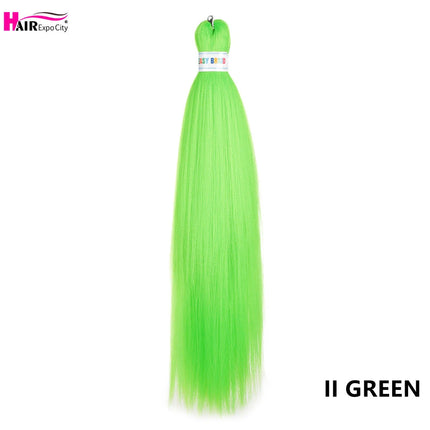 Easy Braids 26Inch Synthetic Jumbo Braids Hair Extensions Ombre Colorful Braiding Hair Pre Stretched Hair Expo City