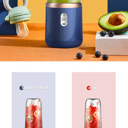 Portable Blender Bottle Electric 6 Blades Multifunction Juice Blender Fresh Juice Smoothie Blender Ice CrushCup Food Processor