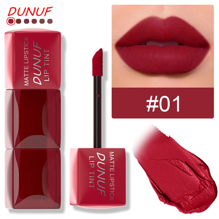 Liquid Velvet Matte Lipstick Long-lasting Waterproof Lip Gloss Lip Glaze Non-Stick Cup Nude Red High Pigment Y2K Christmas Gift